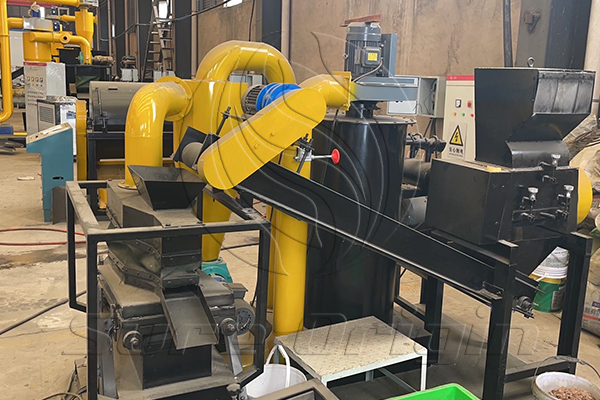 Flujo de operación y procesamiento de la nueva línea de producción de máquinas de reciclaje de alambre de cobre de alambre diverso de tipo seco 600